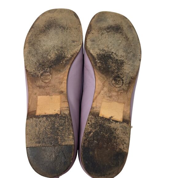 Chanel Vintage Light Lilac CC Logo Leather Ballerina Flats 38 with Box & Dustbag - Picture 12 of 12